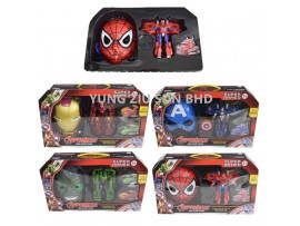 TY666#TRANSFORMING HERO AND LIGHTED MASK TOY SET